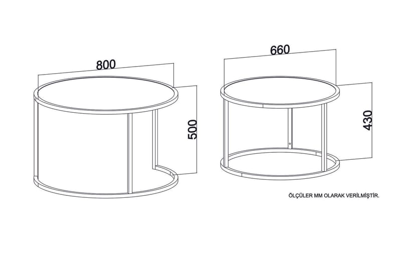 Sarjapöytä Kopparberg - Valkoinen - Huonekalut - Pöytä & ruokailuryhmä - Sohvapöytä