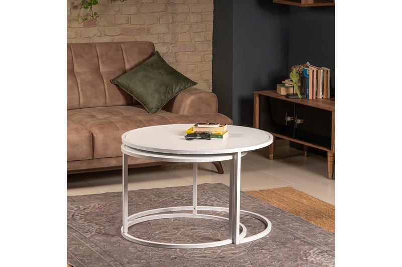 Sarjapöytä Kopparberg - Valkoinen - Huonekalut - Pöytä & ruokailuryhmä - Sohvapöytä