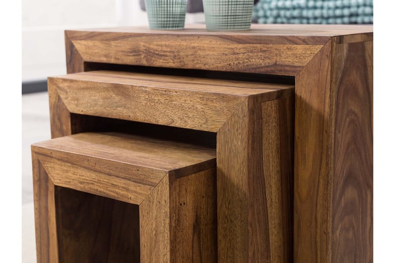 Sarjapöytä Kutter 3-pak - Puu/Luonnonväri - Huonekalut - Pöytä & ruokailuryhmä - Sohvapöytä