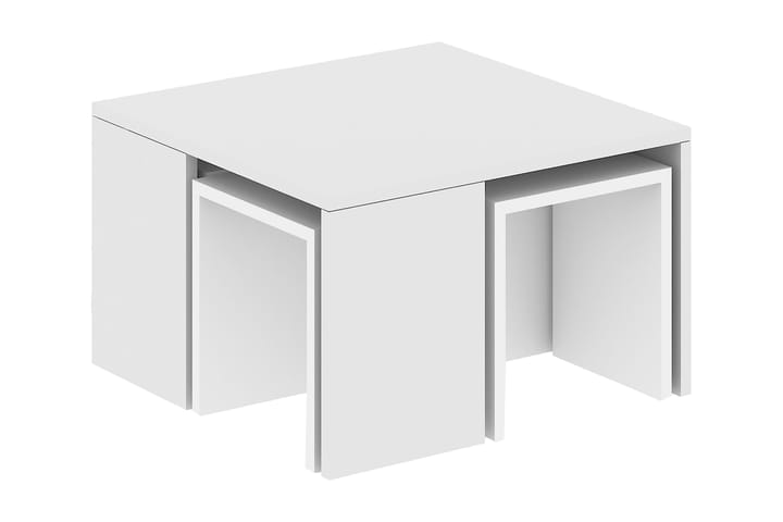 Sarjapöytä Lalenius 60 cm 4 pöytää - Valkoinen - Sarjapöytä - Sohvapöytä