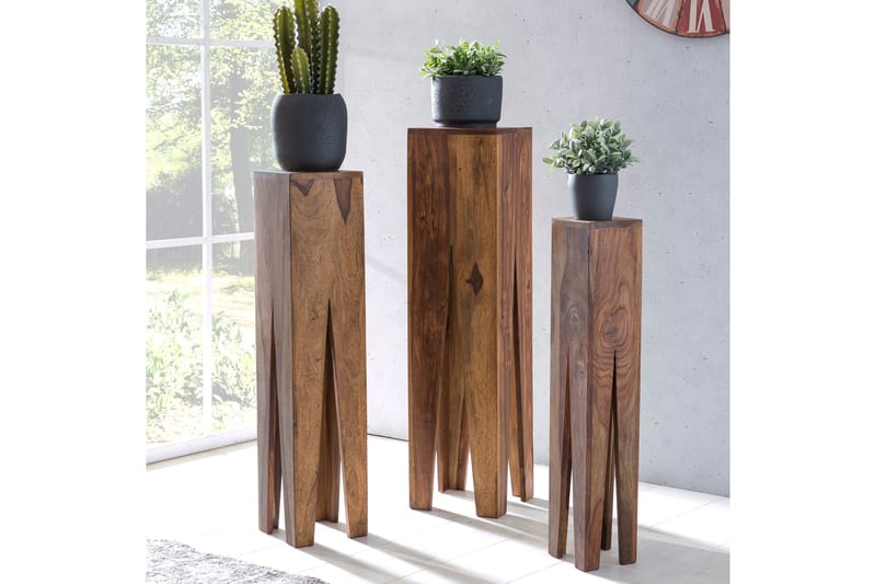 Sarjapöytä Leim 3-pak - Puu/Luonnonväri - Huonekalut - Pöytä & ruokailuryhmä - Sohvapöytä