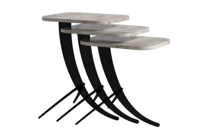 Sarjapöytä Neubeck 45 cm - Valkoinen/Musta - Sarjapöytä - Sohvapöytä