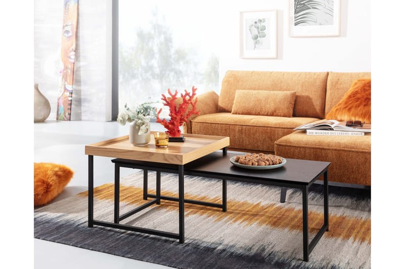 Sarjapöytä Rachid 110 cm Neliskulmainen - Luonnonväri - Huonekalut - Pöytä & ruokailuryhmä - Sohvapöytä