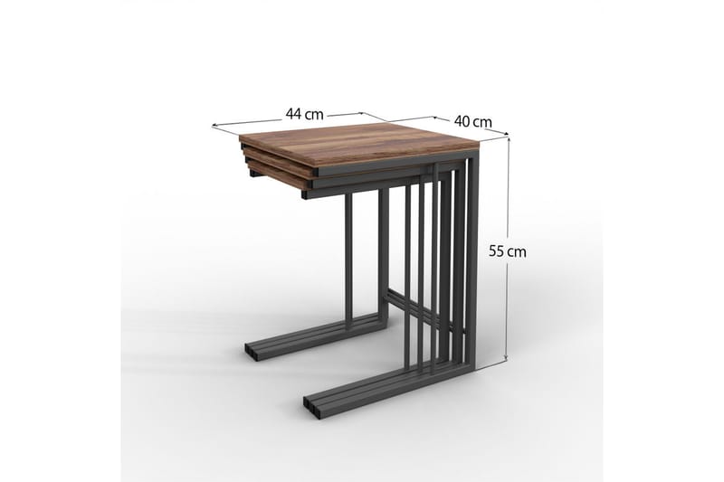 Sarjapöytä Sessan 44x55x44 cm - Musta - Huonekalut - Pöytä & ruokailuryhmä - Sohvapöytä
