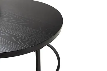 Sarjapöytä Thyra 75/90 cm Pyöreä 2 pöytää - Musta - Huonekalut - Pöytä & ruokailuryhmä - Sohvapöytä