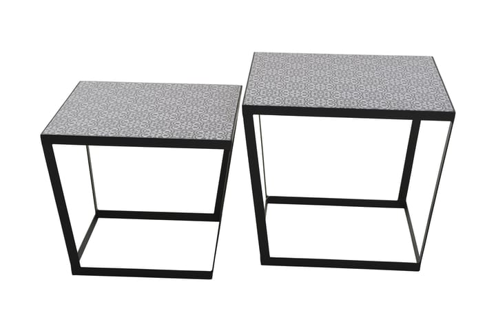 Sarjapöytä Troya 50 cm 2 pöytää - Musta/Harmaa/Valkoinen - Sohvapöytä - Sarjapöytä