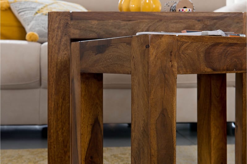 Sarjapöytä Perozo 45 cm 3 pöytää - Massiivi Puu - Huonekalut - Pöytä & ruokailuryhmä - Sohvapöytä