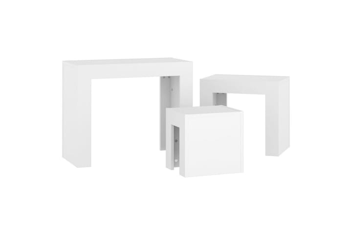 Sarjasohvapöydät 3 kpl valkoinen lastulevy - Sohvapöytä - Sarjapöytä