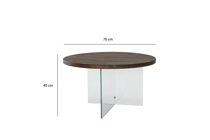 Sohvapöytä Serenity 70 cm - Ruskea - Sohvapöytä