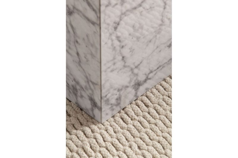 Sisaruspöytä Wohnling Sarja 2 MONOBLOC korkeakiiltoisena kolmionmuotoinen, moderni tyyli Marmori, valkoinen - Marmori, valkoinen - Huonekalut - Pöytä & ruokailuryhmä - Sohvapöytä