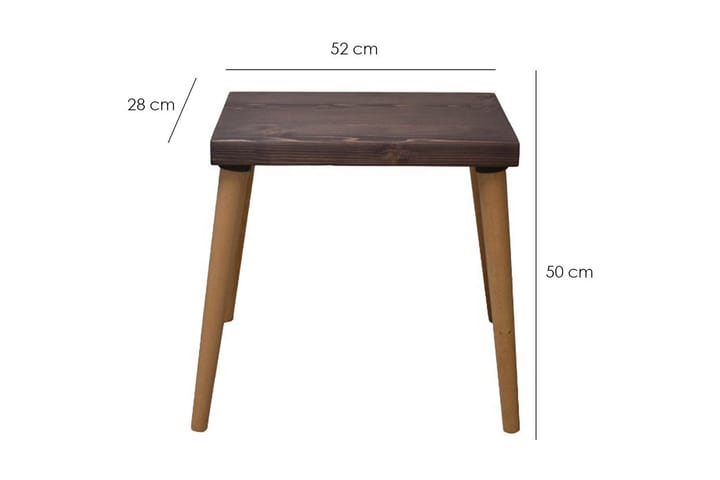Sivupöytä Oliviat 62x52x62 cm - Ruskea - Sarjapöytä - Sohvapöytä