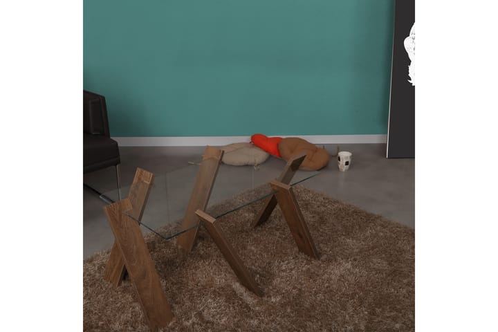 Sohvapöytä Skoglund Maxi 92 cm - Ruskea - Sohvapöytä