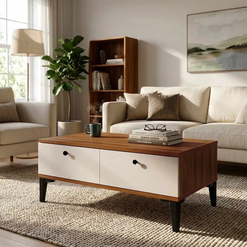 Sohvapöytä Skye Decor Bren (90 x 38,6 x 60 cm) pähkinä - Pähkinä - Huonekalut - Pöytä & ruokailuryhmä - Sohvapöytä