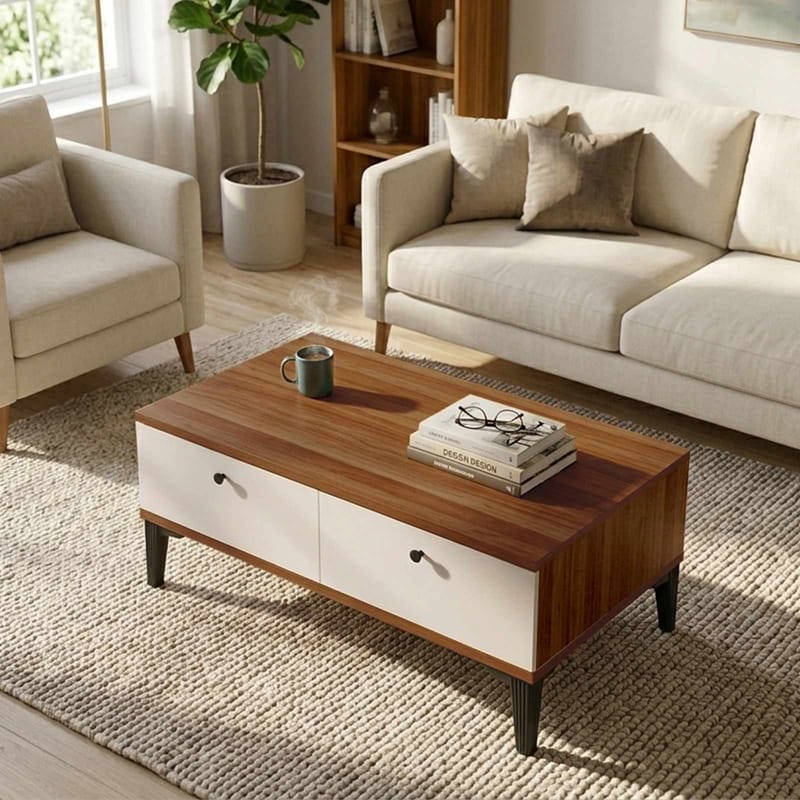 Sohvapöytä Skye Decor Bren (90 x 38,6 x 60 cm) pähkinä - Pähkinä - Huonekalut - Pöytä & ruokailuryhmä - Sohvapöytä