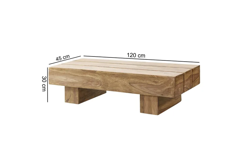 Soffbord Wohnling Trä, Natur - Huonekalut - Pöytä & ruokailuryhmä - Sohvapöytä