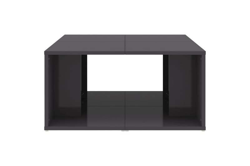 Sohvapöydät 4 kpl korkeakiilto harmaa 33x33x33 cm lastulevy - Harmaa - Huonekalut - Pöytä & ruokailuryhmä - Sohvapöytä