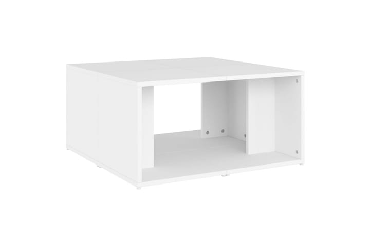 Sohvapöydät 4 kpl valkoinen 33x33x33 cm lastulevy - Valkoinen - Sohvapöytä