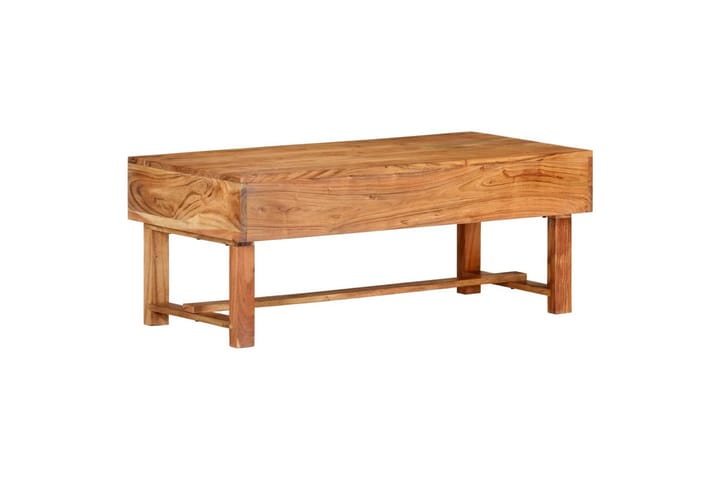 Sohvapöytä 100x50x40 cm täysi akaasiapuu - Ruskea - Sohvapöytä
