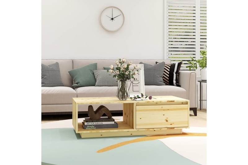 Sohvapöytä 110x50x33,5 cm täysi kuusi - Ruskea - Huonekalut - Pöytä & ruokailuryhmä - Sohvapöytä