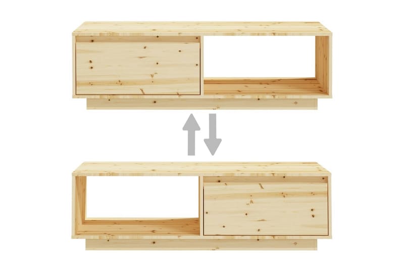 Sohvapöytä 110x50x33,5 cm täysi kuusi - Ruskea - Huonekalut - Pöytä & ruokailuryhmä - Sohvapöytä