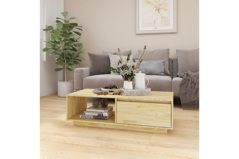 Sohvapöytä 110x50x33,5 cm täysi mänty - Ruskea - Huonekalut - Pöytä & ruokailuryhmä - Sohvapöytä