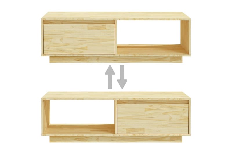 Sohvapöytä 110x50x33,5 cm täysi mänty - Ruskea - Huonekalut - Pöytä & ruokailuryhmä - Sohvapöytä