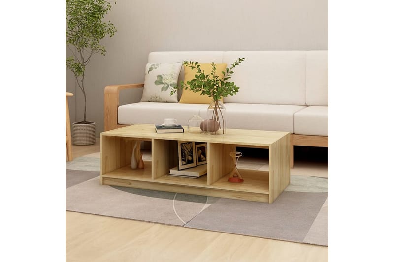 Sohvapöytä 110x50x34 cm täysi mänty - Ruskea - Huonekalut - Pöytä & ruokailuryhmä - Sohvapöytä