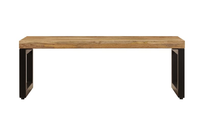 Sohvapöytä 110x50x35 cm kiinteä mangopuu ja teräs - Ruskea - Huonekalut - Pöytä & ruokailuryhmä - Sohvapöytä