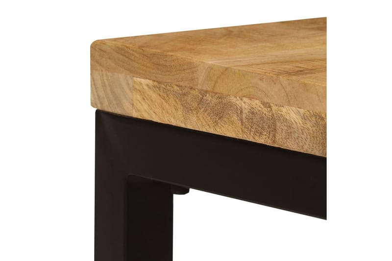 Sohvapöytä 110x50x35 cm kiinteä mangopuu ja teräs - Ruskea - Huonekalut - Pöytä & ruokailuryhmä - Sohvapöytä