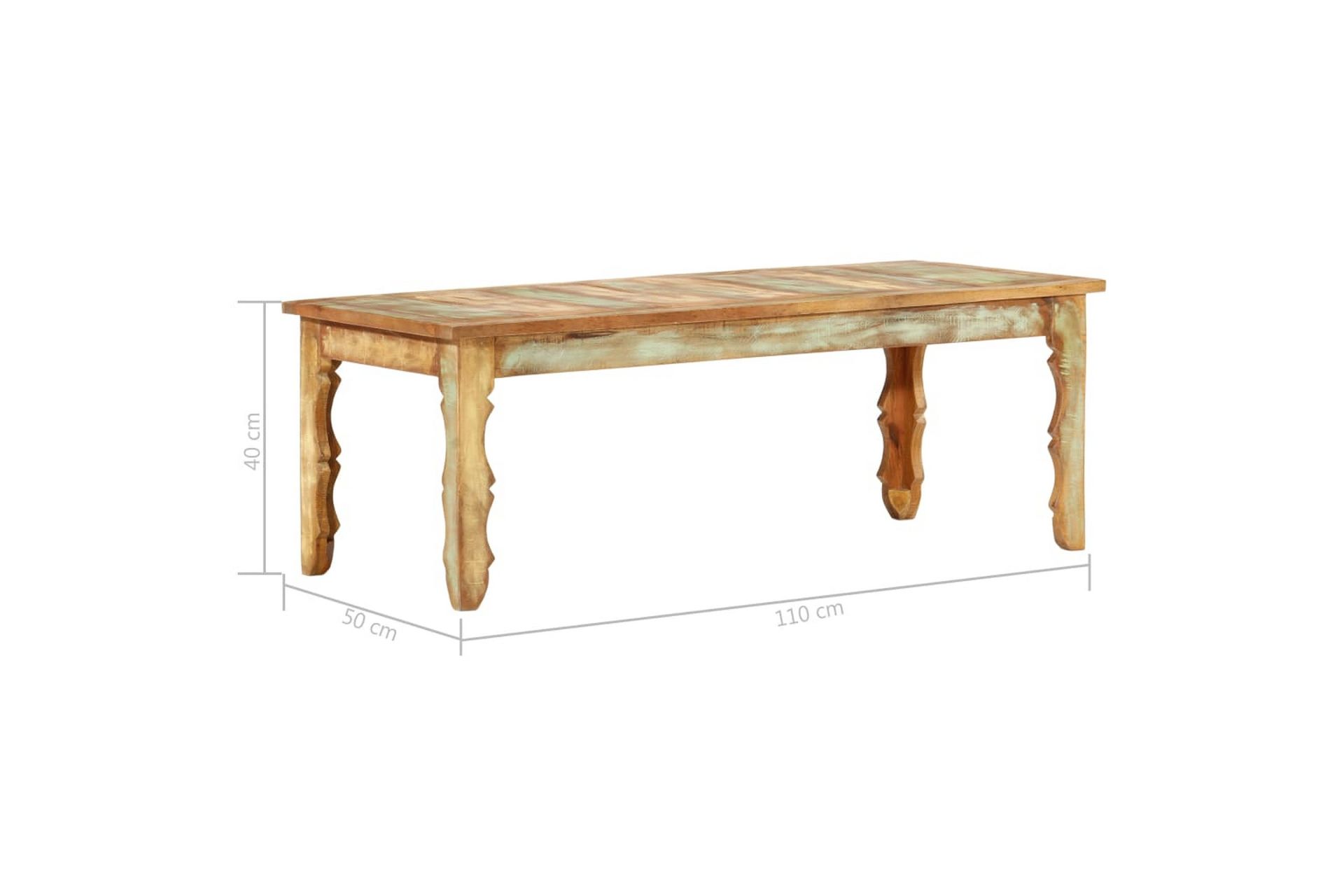 Sohvapöytä 110x50x40 cm kierrätetty täyspuu - Ruskea - Huonekalut - Pöytä & ruokailuryhmä - Sohvapöytä