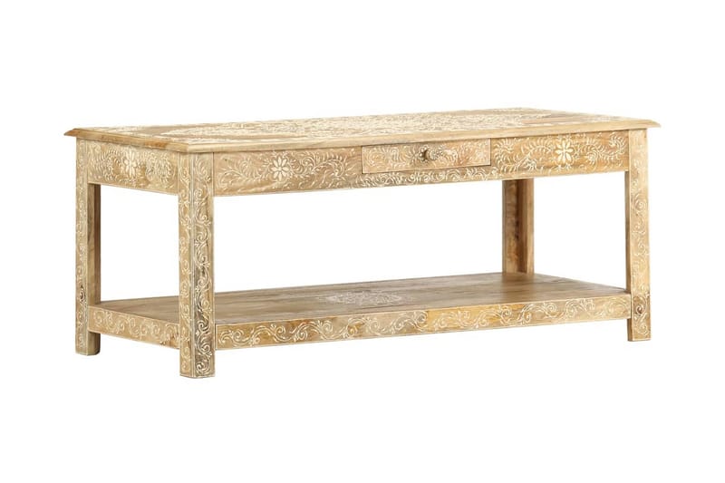 Sohvapöytä 110x50x45 cm käsin maalattu täysi mangopuu - Ruskea - Huonekalut - Pöytä & ruokailuryhmä - Sohvapöytä
