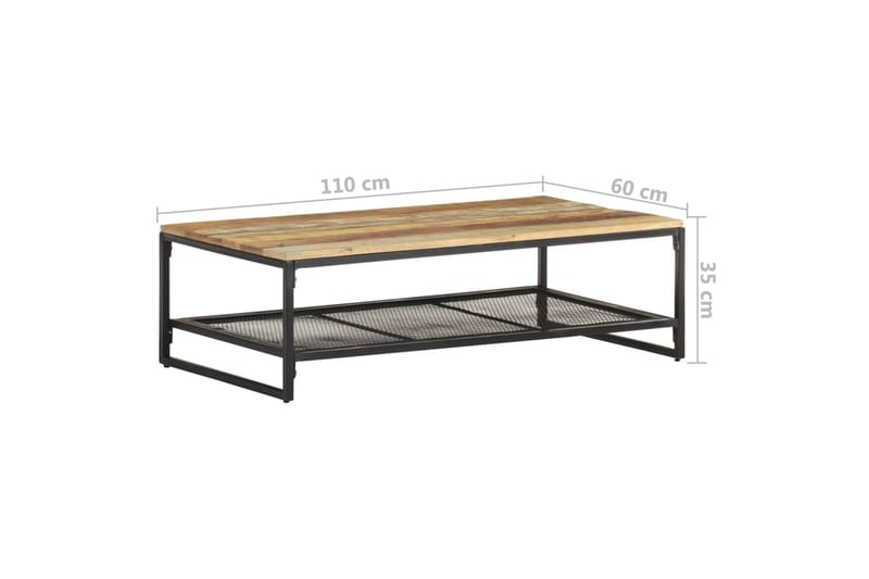 Sohvapöytä 110x60x35 cm kierrätetty täyspuu - Ruskea - Huonekalut - Pöytä & ruokailuryhmä - Sohvapöytä
