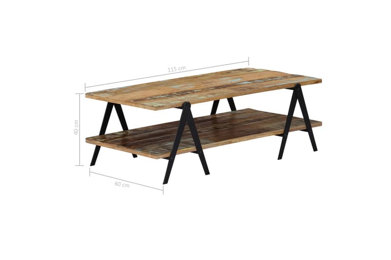 Sohvapöytä 115x60x40 cm kierrätetty puu - Monivärinen - Huonekalut - Pöytä & ruokailuryhmä - Sohvapöytä