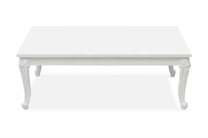Sohvapöytä 115x65x42 cm Korkeakiilto Valkoinen - Valkoinen - Sohvapöytä