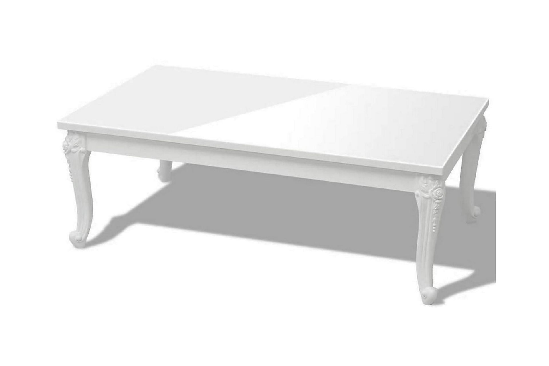 Sohvapöytä 115x65x42 cm Korkeakiilto Valkoinen - Valkoinen - Huonekalut - Pöytä & ruokailuryhmä - Sohvapöytä