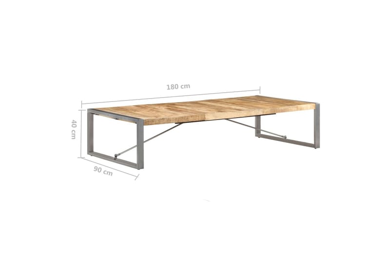 Sohvapöytä 180x90x40 cm karkea mangopuu - Huonekalut - Pöytä & ruokailuryhmä - Sohvapöytä