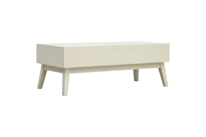 Sohvapöytä 2 laatikolla kaiverrettu harmaa 110x50x40 cm puu - Harmaa - Sohvapöytä
