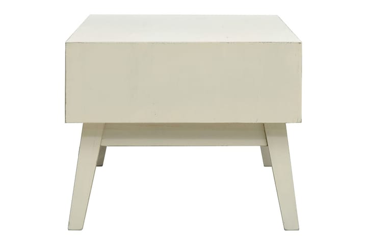 Sohvapöytä 2 laatikolla kaiverrettu harmaa 110x50x40 cm puu - Harmaa - Sohvapöytä