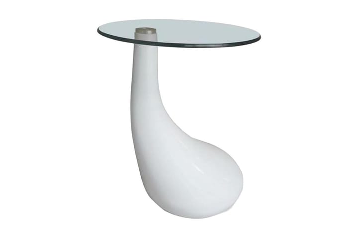 Sohvapöytä 2kpl lasinen pöytälevy korkeakiilto valkoinen - Valkoinen - Sohvapöytä