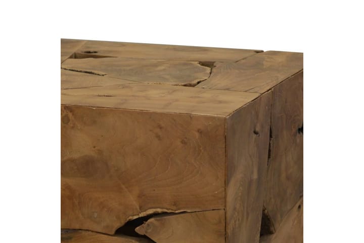 Sohvapöytä 50x50x35 cm aito tiikki ruskea - Ruskea - Sohvapöytä