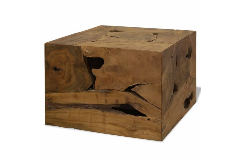Sohvapöytä 50x50x35 cm aito tiikki ruskea - Ruskea - Huonekalut - Pöytä & ruokailuryhmä - Sohvapöytä