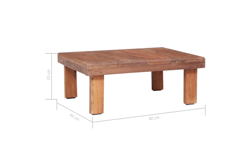 Sohvapöytä 60x45x23 cm täysi uusiokäytetty puu - Ruskea - Huonekalut - Pöytä & ruokailuryhmä - Sohvapöytä