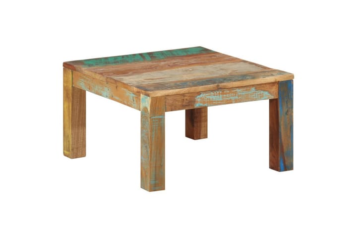 Sohvapöytä 60x60x35 cm kierrätetty täyspuu - Monivärinen - Sohvapöytä