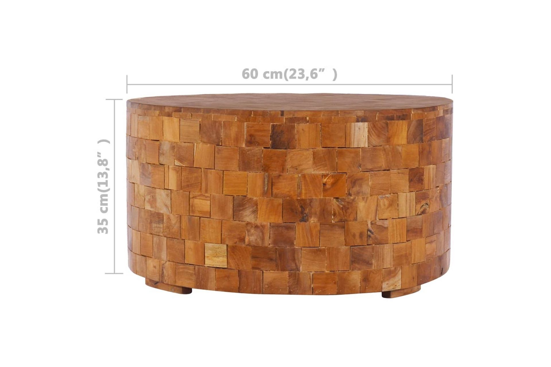 Sohvapöytä 60x60x35 cm täysi tiikki - Ruskea - Huonekalut - Pöytä & ruokailuryhmä - Sohvapöytä