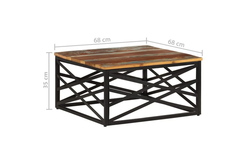 Sohvapöytä 68x68x35 cm kierrätetty täyspuu - Huonekalut - Pöytä & ruokailuryhmä - Sohvapöytä