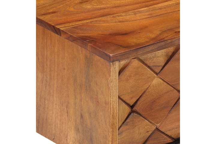 Sohvapöytä 68x68x38 cm täysi akaasiapuu - Ruskea - Sohvapöytä