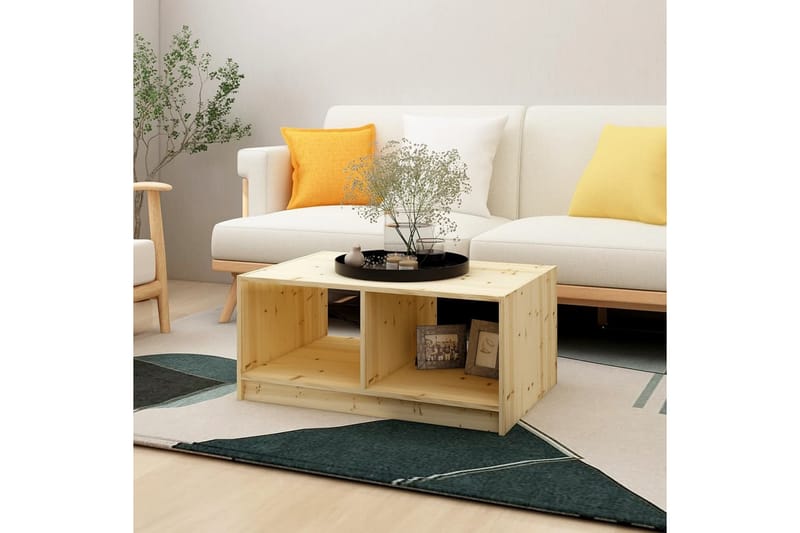 Sohvapöytä 75x50x33,5 cm täysi kuusi - Ruskea - Huonekalut - Pöytä & ruokailuryhmä - Sohvapöytä