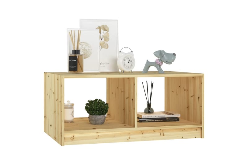 Sohvapöytä 75x50x33,5 cm täysi kuusi - Ruskea - Huonekalut - Pöytä & ruokailuryhmä - Sohvapöytä