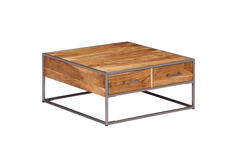 Sohvapöytä 75x75x35 cm täysi akaasiapuu - Ruskea - Huonekalut - Pöytä & ruokailuryhmä - Sohvapöytä