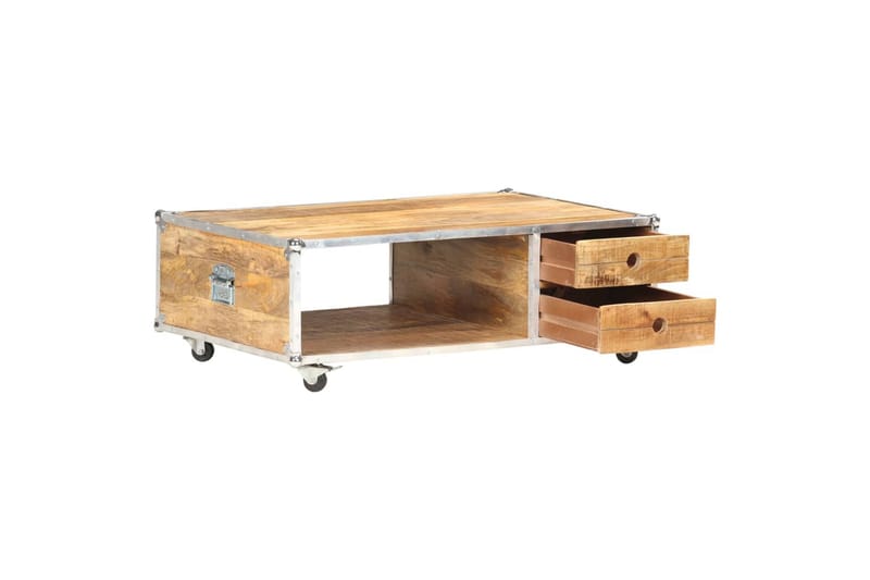 Sohvapöytä 89x59x33 cm täysi karkea mangopuu - Ruskea - Huonekalut - Pöytä & ruokailuryhmä - Sohvapöytä
